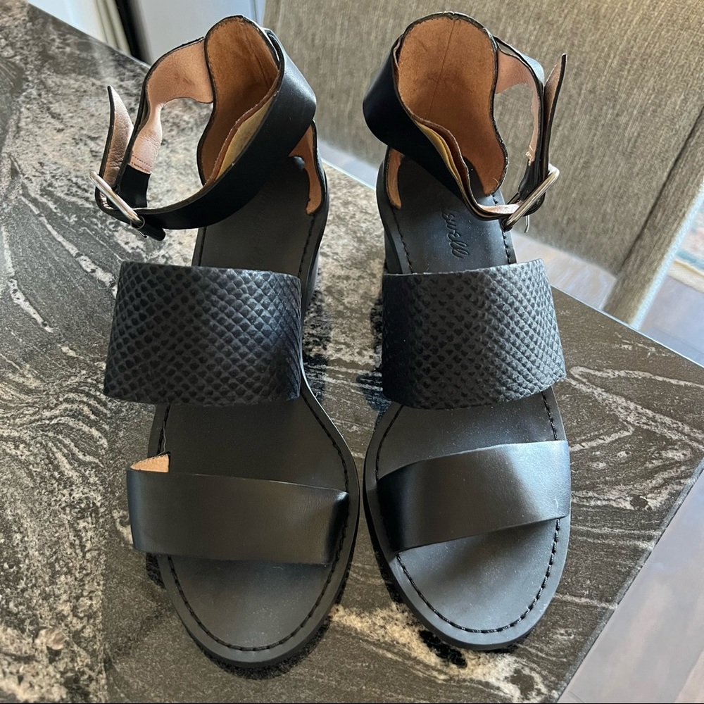 Madewell double Strap block heel Sandal